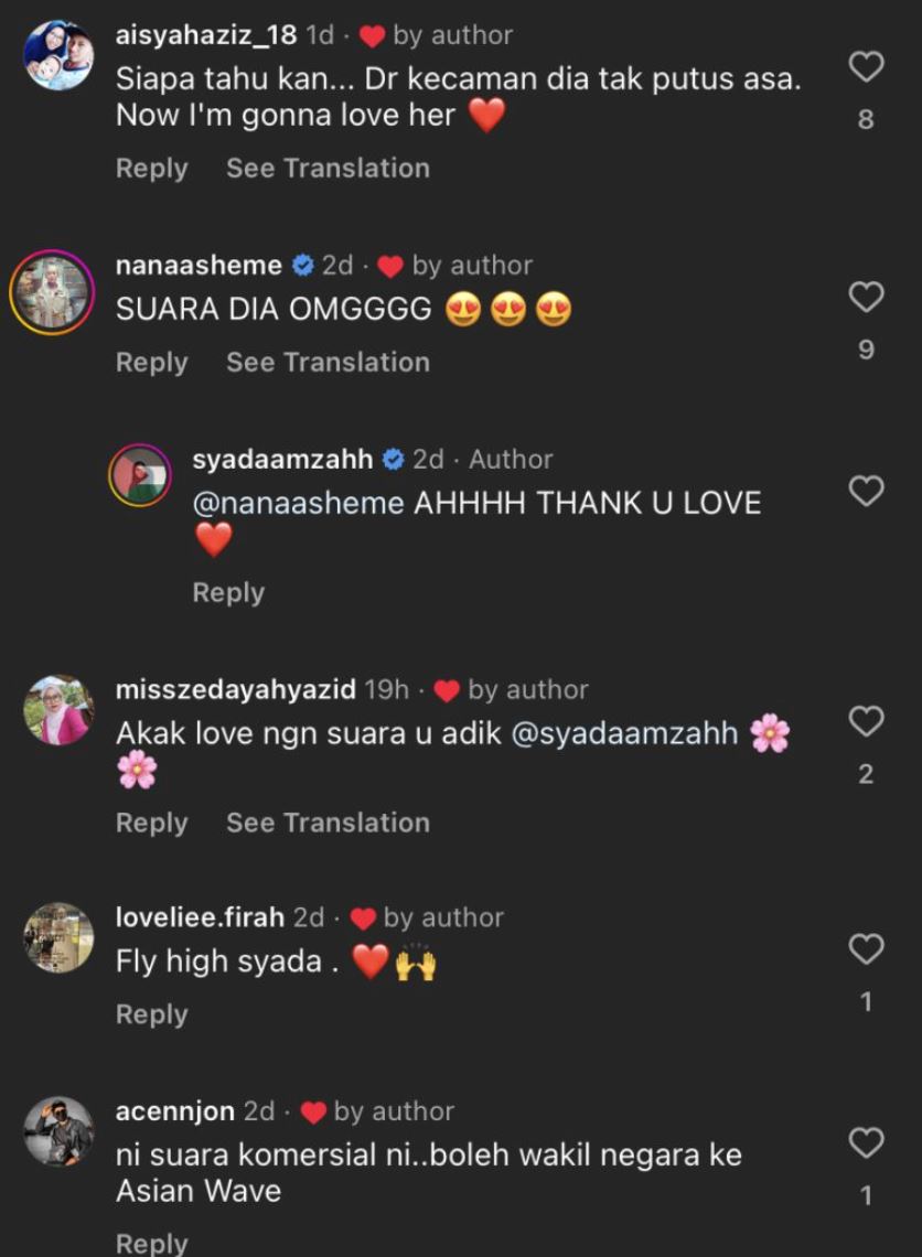 syada amzah tenang dan yakin nyanyi lagu bahasa tagalog, “dah boleh nyanyi di china ni..”