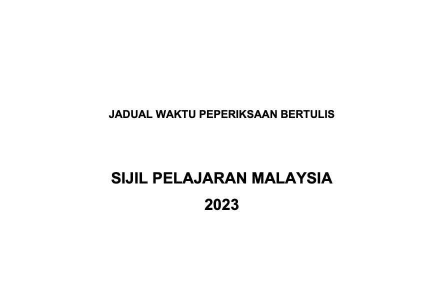 lebih 395 ribu calon duduki peperiksaan spm 2023 mulai hari ini. lihat jadual penuh disini