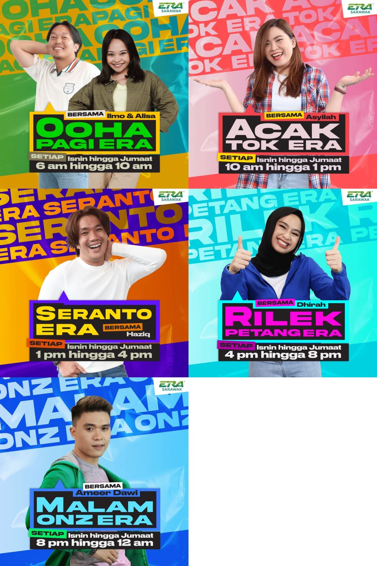 era sabah dan era sarawak perkenal barisan personaliti, segmen baru