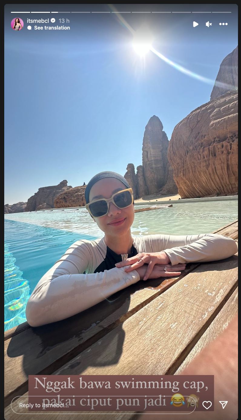 selesai buat umrah, bunga citra lestari kongsi pula momen bercuti di kota al ula