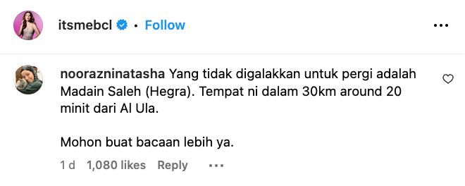 selesai buat umrah, bunga citra lestari kongsi pula momen bercuti di kota al ula