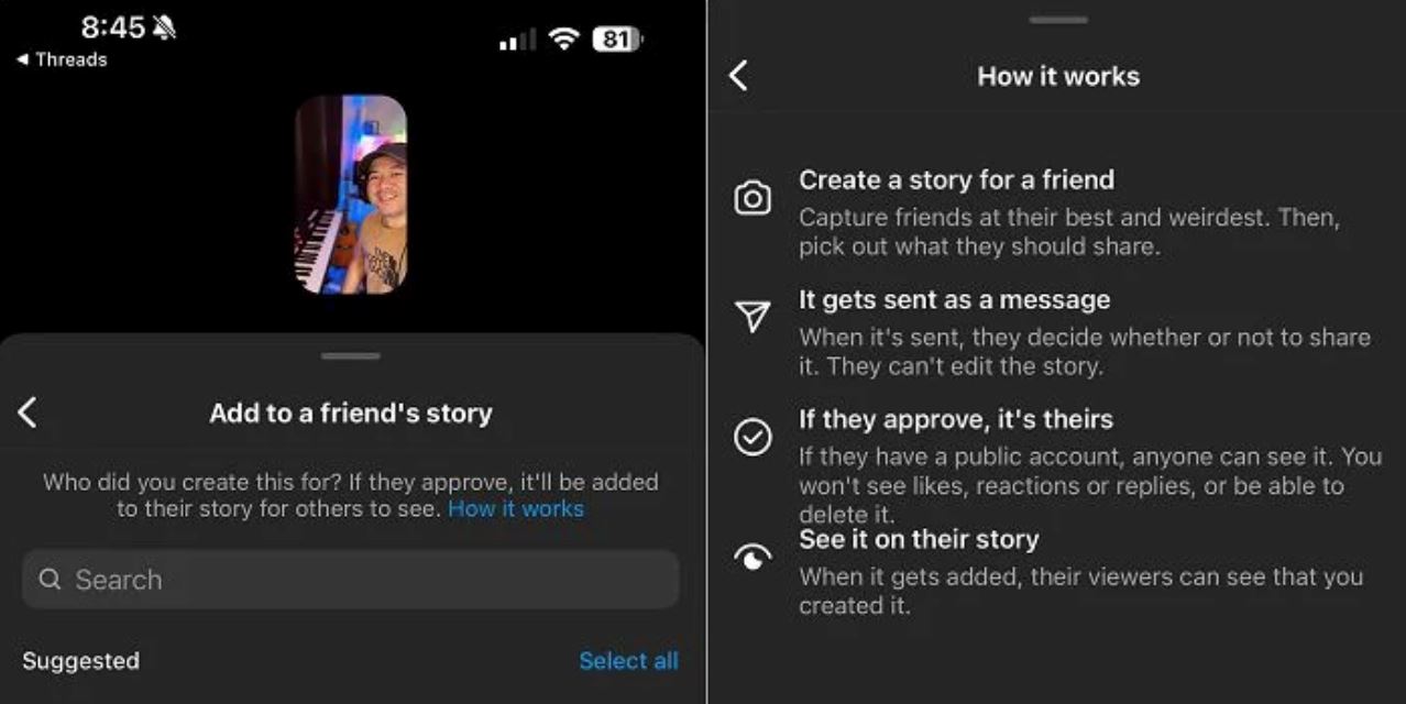 instagram uji fungsi tolong uploadkan ig stories pada profil kawan