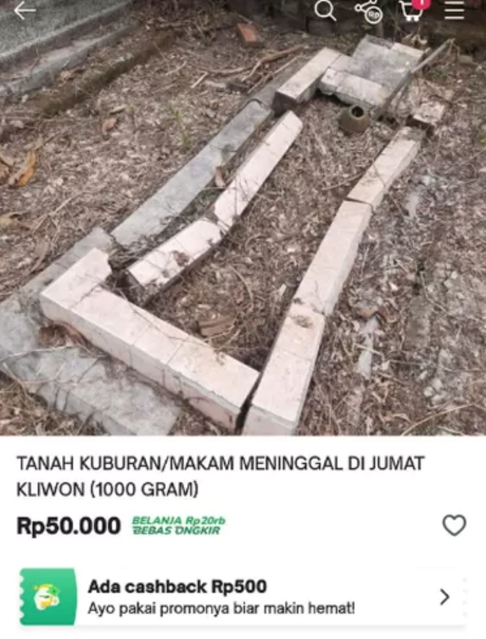 tanah kubur masih ‘fresh’ dijual online cecah harga rm390, ramai dah beli!