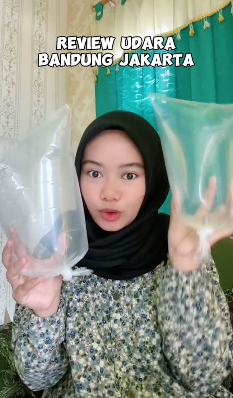gadis review beli udara atas talian, katanya buat diri lebih tenang [video]