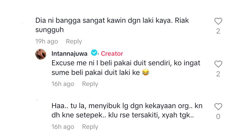 “ingat semua barang beli pakai duit suami ke?” - datin intan najuwa