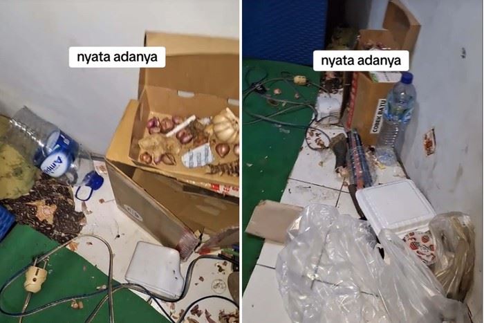 muka cantik tapi bilik berselerak penuh dengan sampah, warganet tergamam