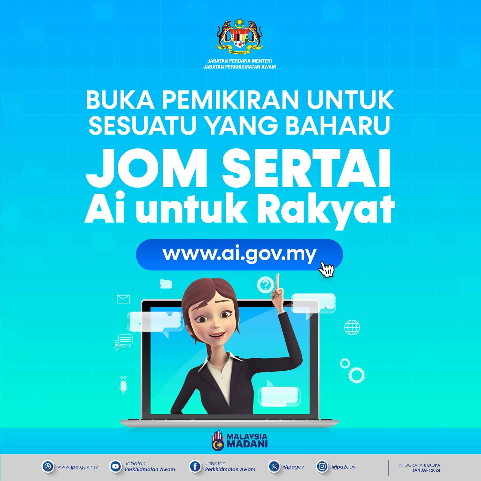 semua penjawat awam perlu lengkapkan program ‘ai untuk rakyat’