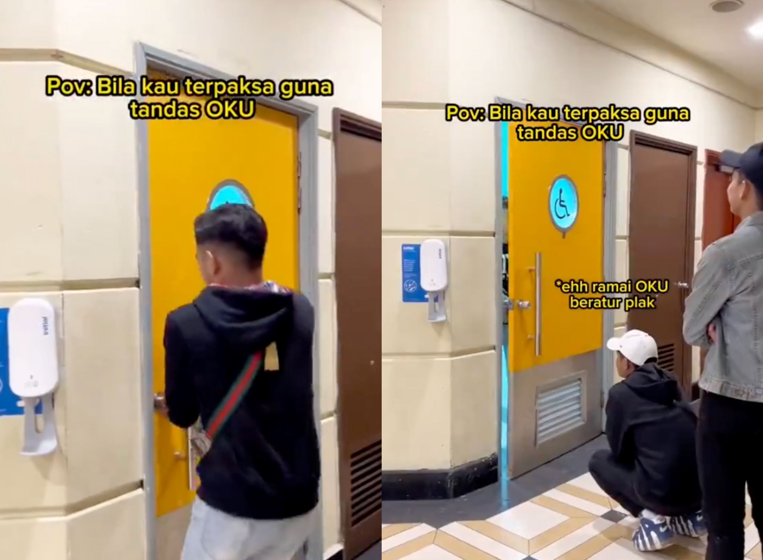 man faces severe backlash from malaysians for pretending to be disabled in oku restroom content