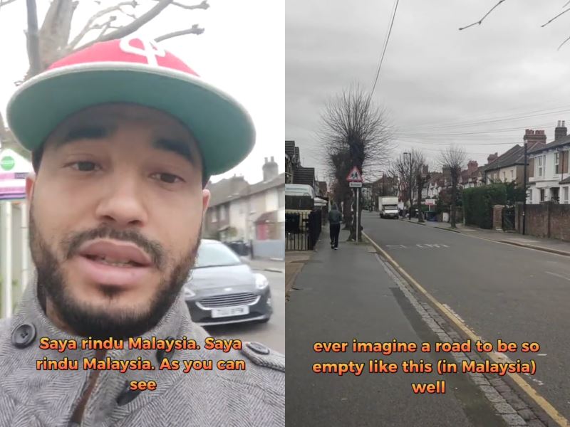 “saya rindu malaysia” man longs for malaysian food and sunshine while he was in the uk!