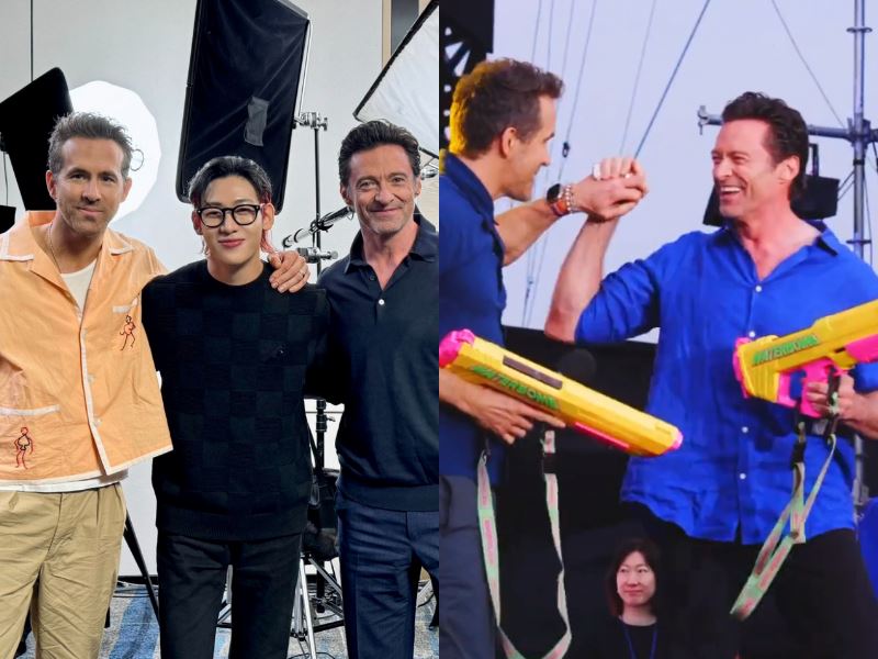 ryan reynolds and hugh jackman's south korea press tour: excitement at waterbomb, inkigayo & more!