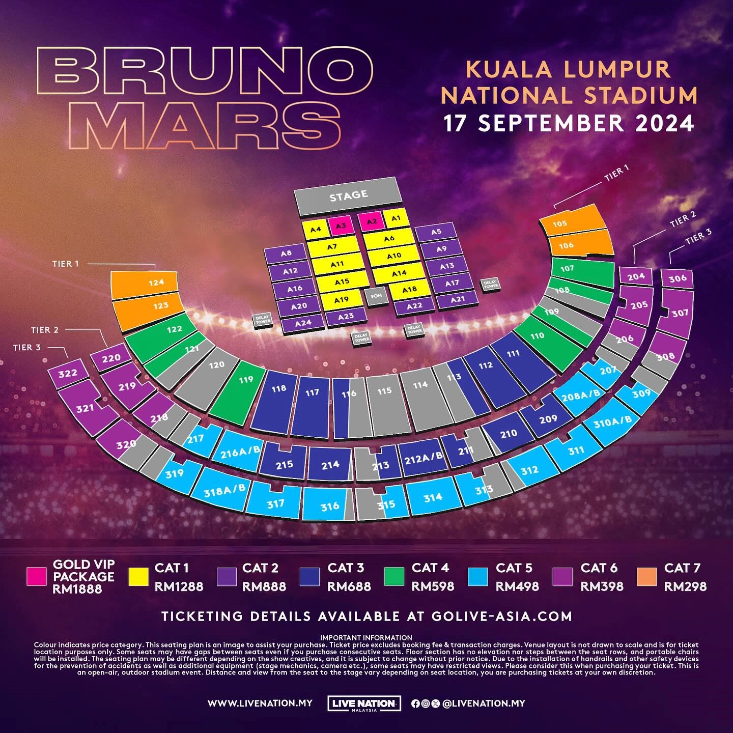 bruno mars将于9月17日来马开唱❗曾荣获14次格莱美奖🔥