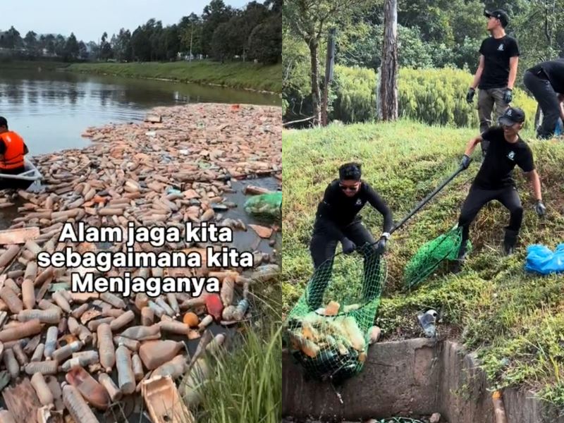 community heroes! locals band together to clean up polluted puncak alam lake