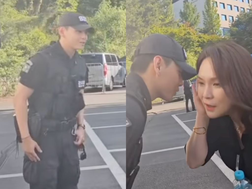  very handsome soldier! bts’s v spotted in his patrol uniform, fans excited to see him