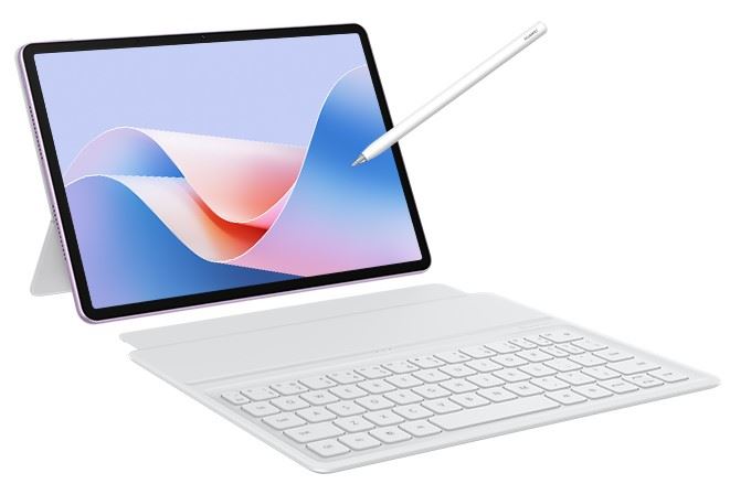 A HUAWEI MatePad PaperMatte editions and its accessories: the HUAWEI M-Pencil and Smart Magnetic Keyboard