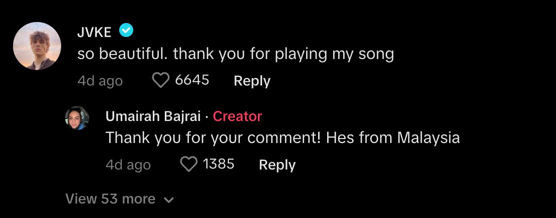 security guard at shah alam library plays jvke's golden hour, receives heartfelt reply from artist