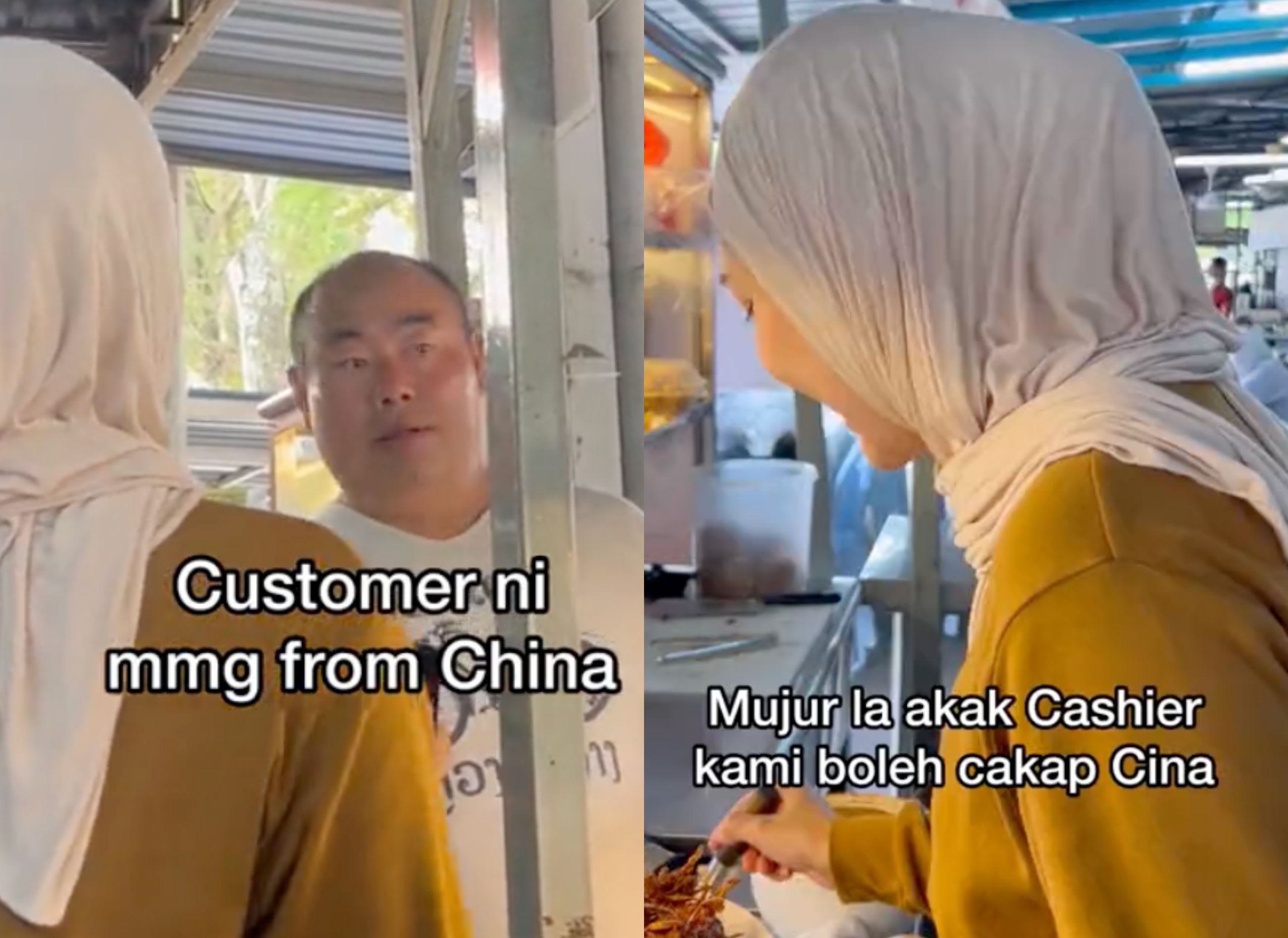 m’sians amazed by malay cashier's fluent chinese conversation with customer from china