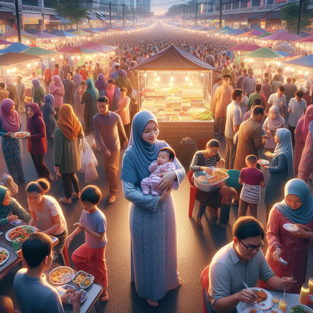 teruja nak berbuka tapi kena tahu bahaya bawa bayi ke bazar ramadan!