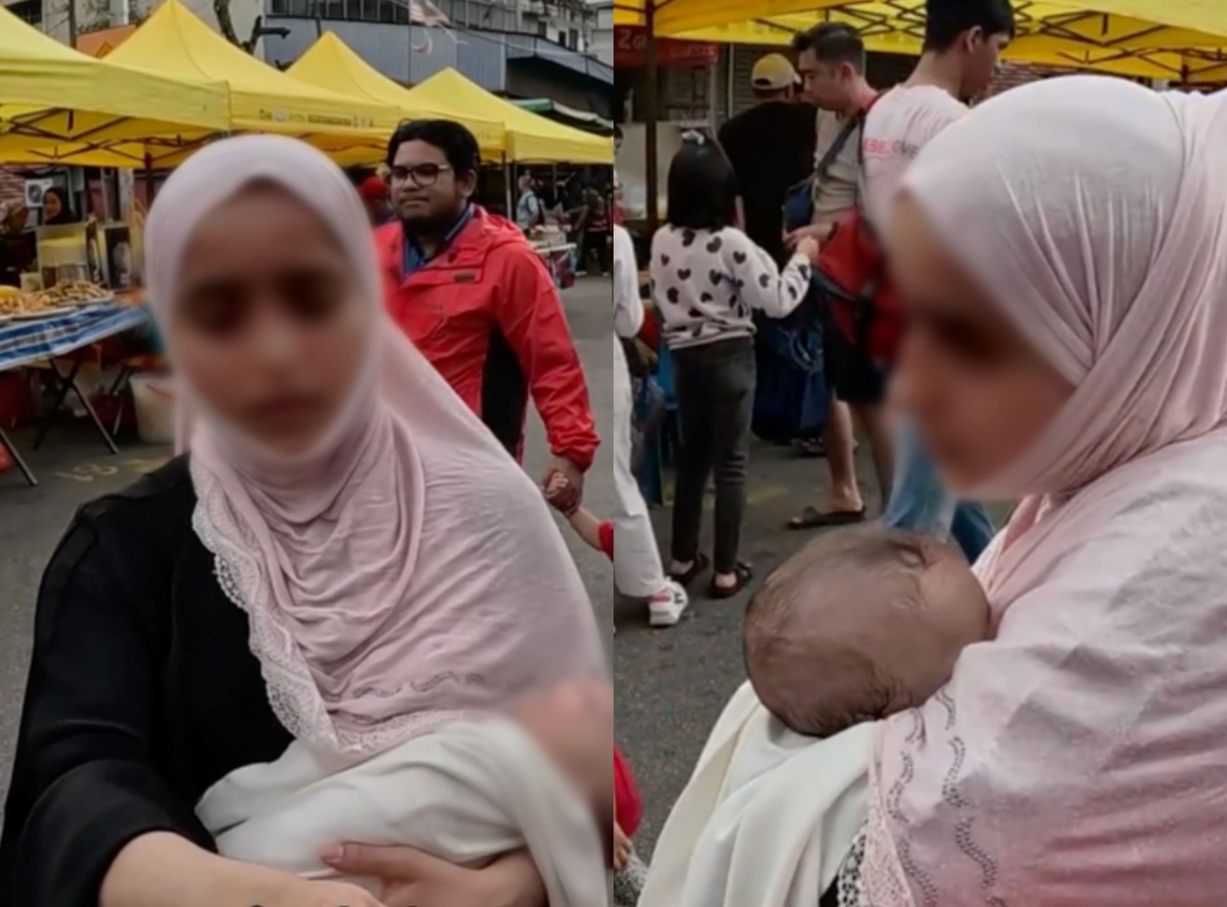 american tourist offers food to beggar at ramadan bazaar, who demands cash instead!