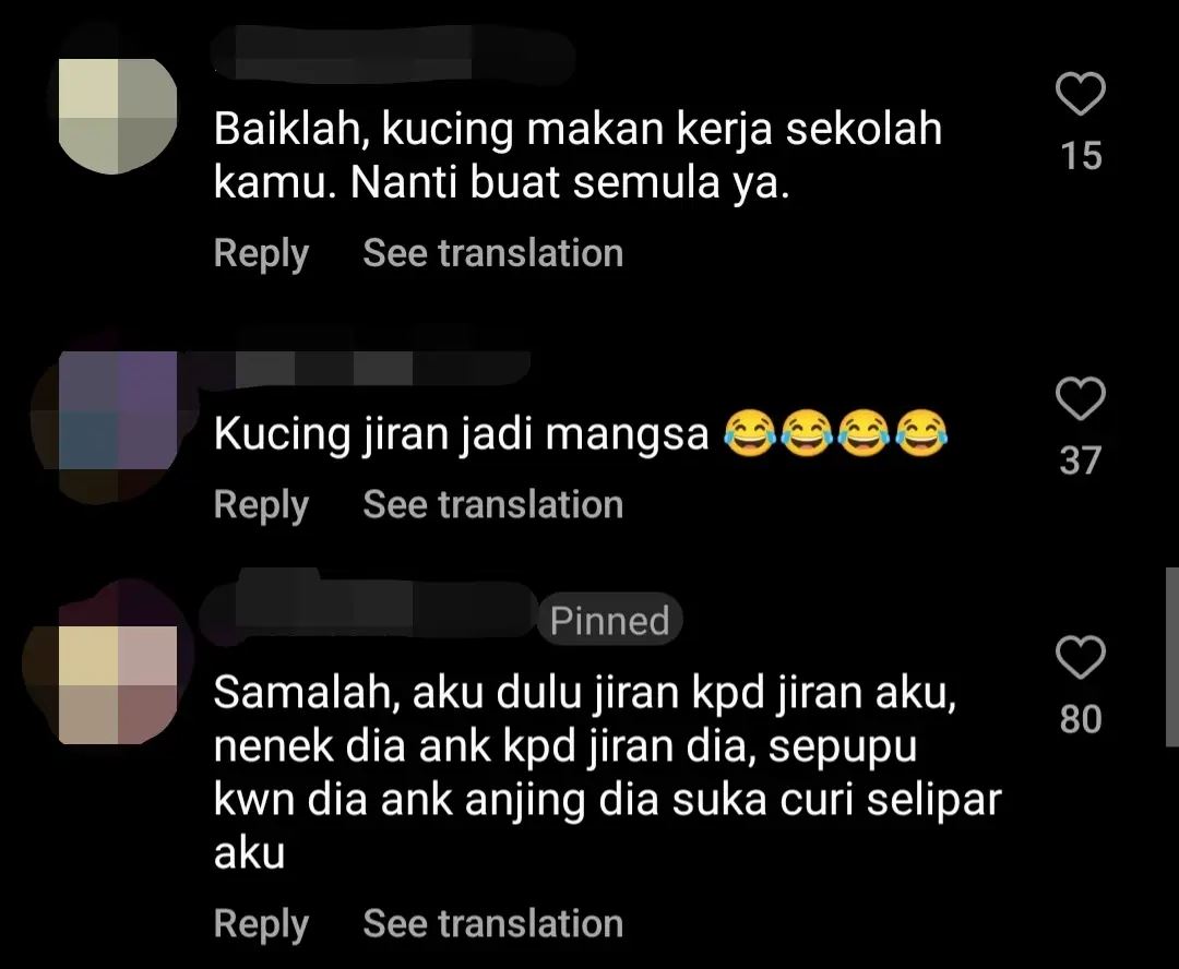 murid tulis surat minta maaf tak siap kerja sekolah punca dari kucing jiran