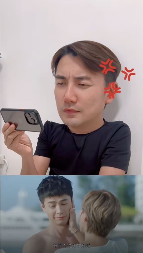 洪永城看老婆亲吻戏激到出烟❗爆这个动作从来没有对他做过🤣