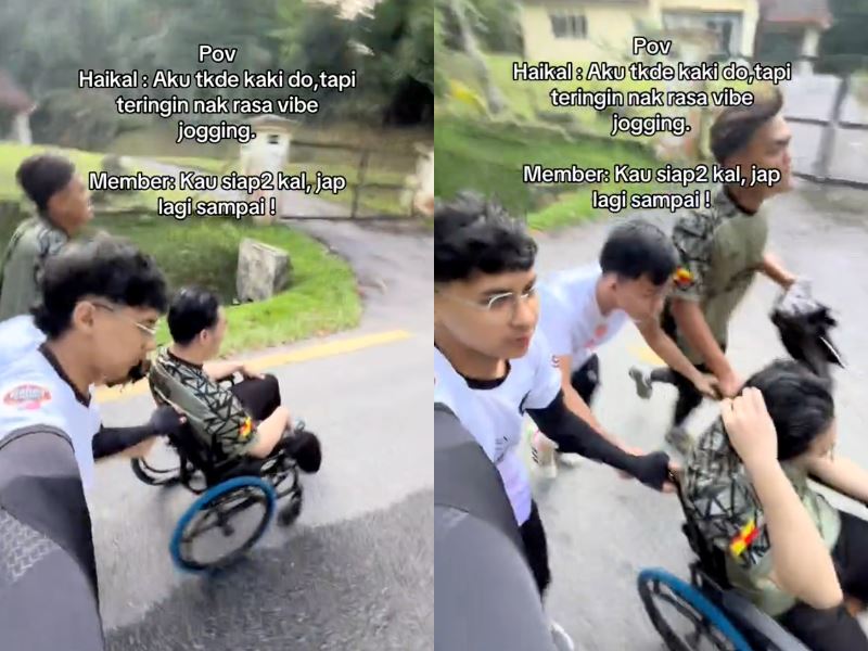 “i just want to run” malaysians show heartwarming support by taking differently-abled friend for a jog