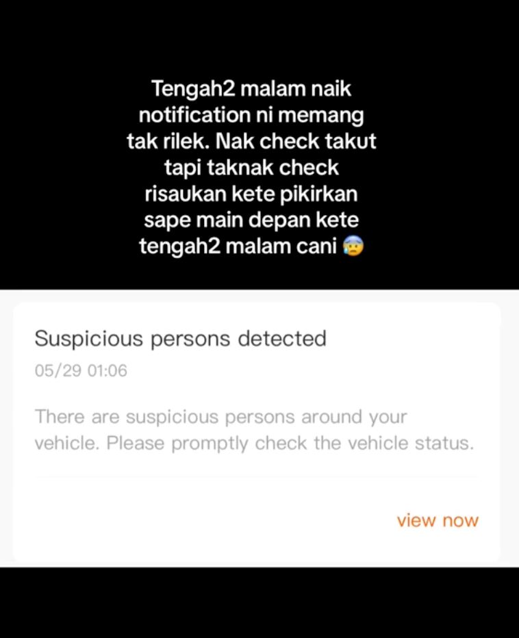 dapat notifikasi ‘suspicious person’ dekat kereta, bila tengok kamera tak sangka nampak ni