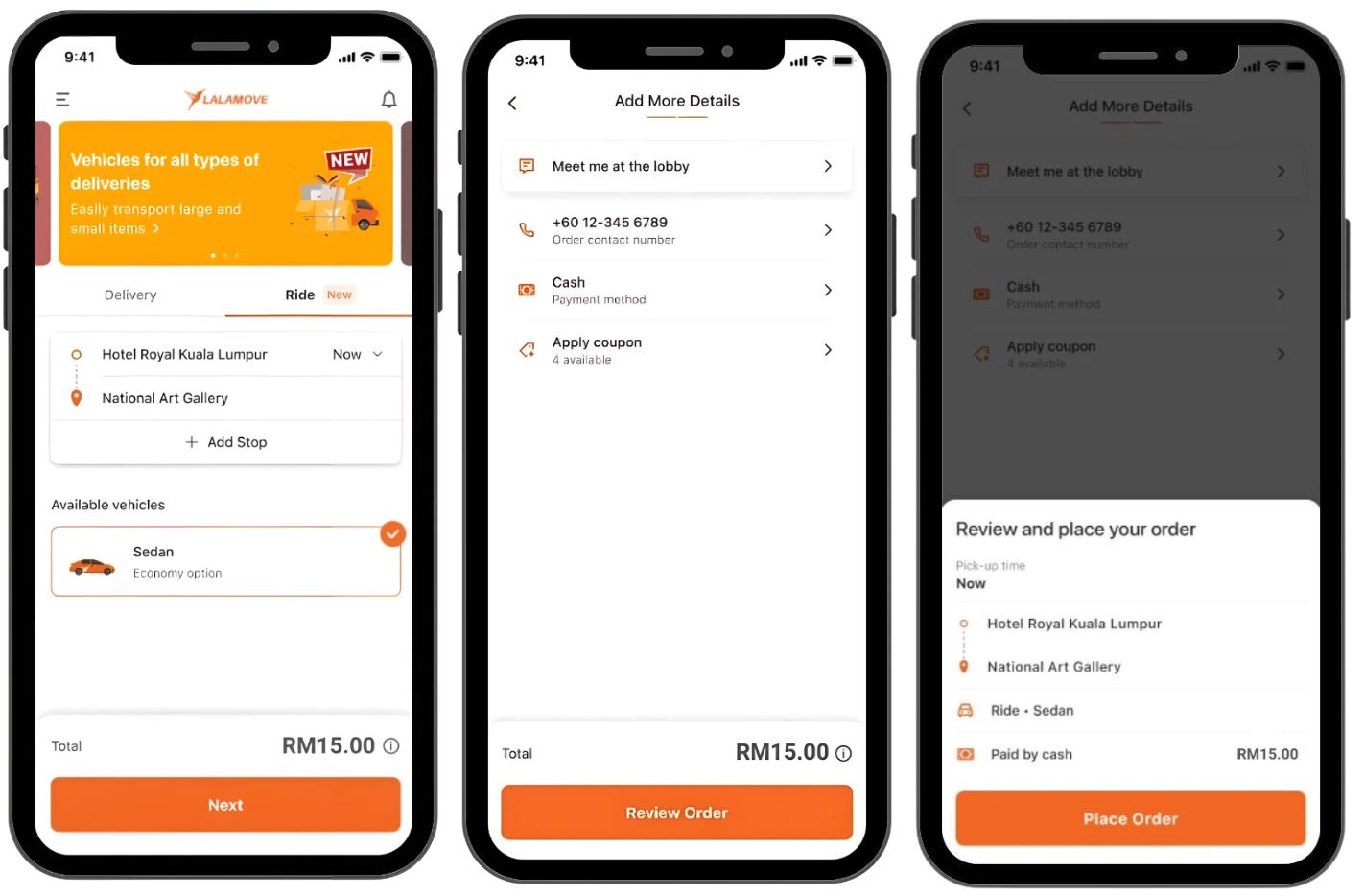 Lalamove guide step 4,5 and 6
