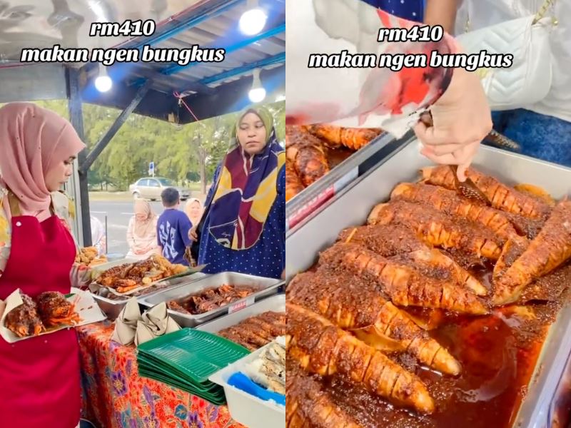 rm410 for nasi lemak? stall goes viral with lobster and giant squid dishes