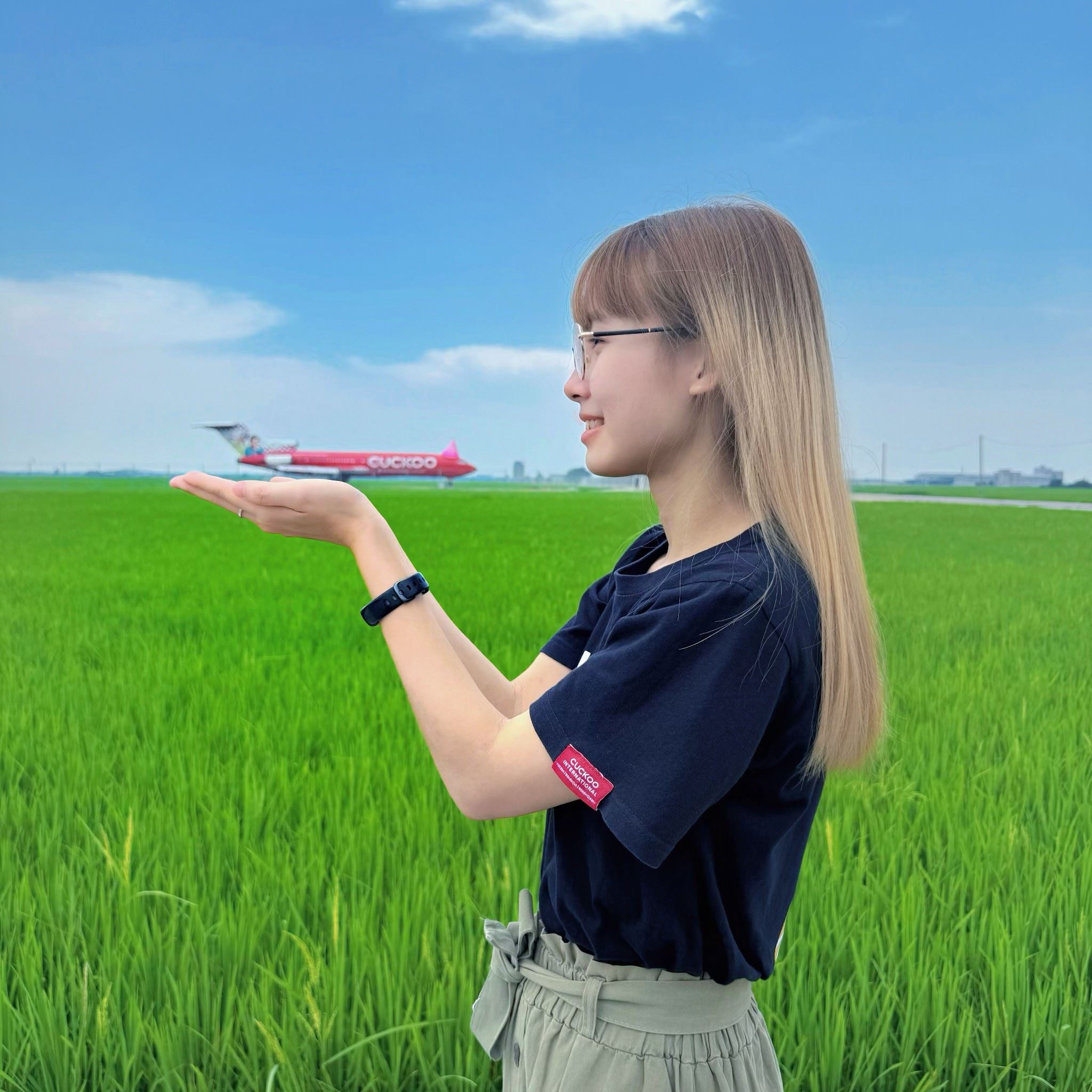 和cuckoo飞机合照