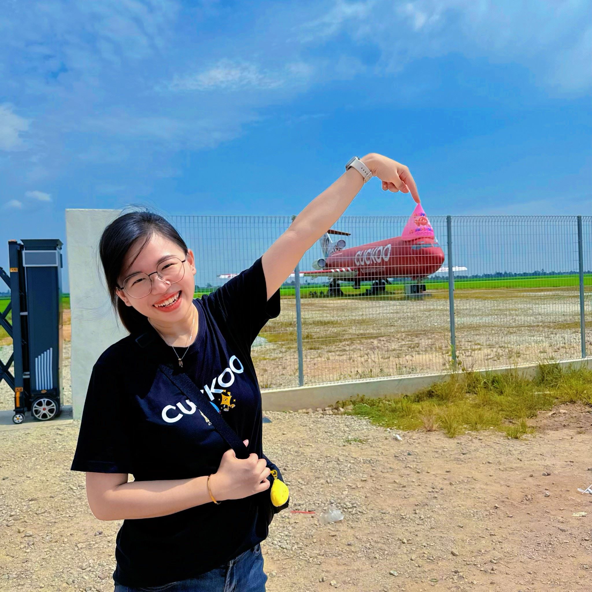 和cuckoo飞机合照