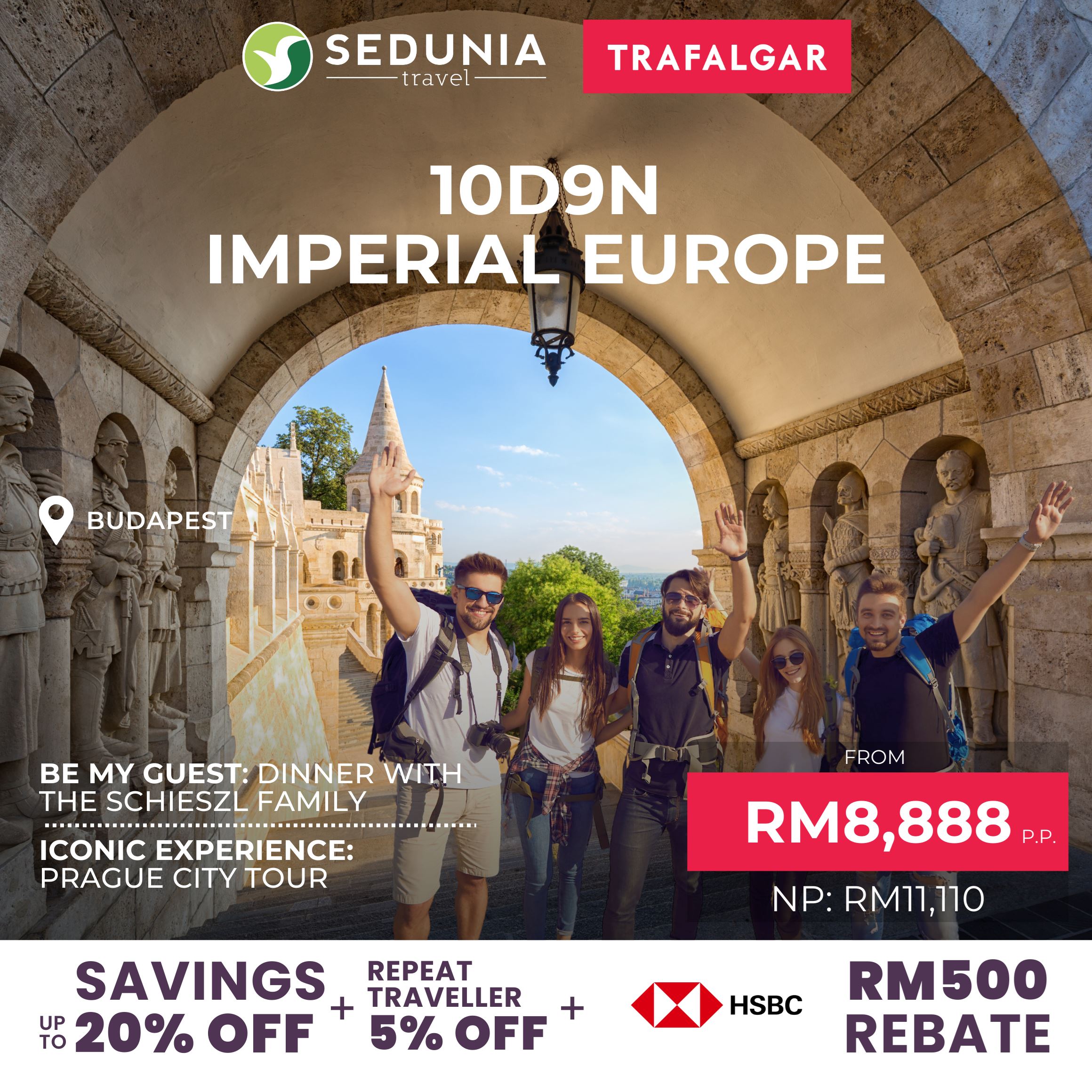 A travel package to Europe