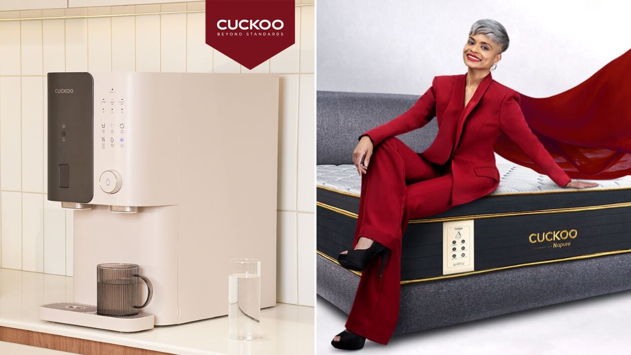 CUCKOO GLAMOUR water purifier and Jaclyn Victor on CUCKOO A-LUXE SERIES Mattress