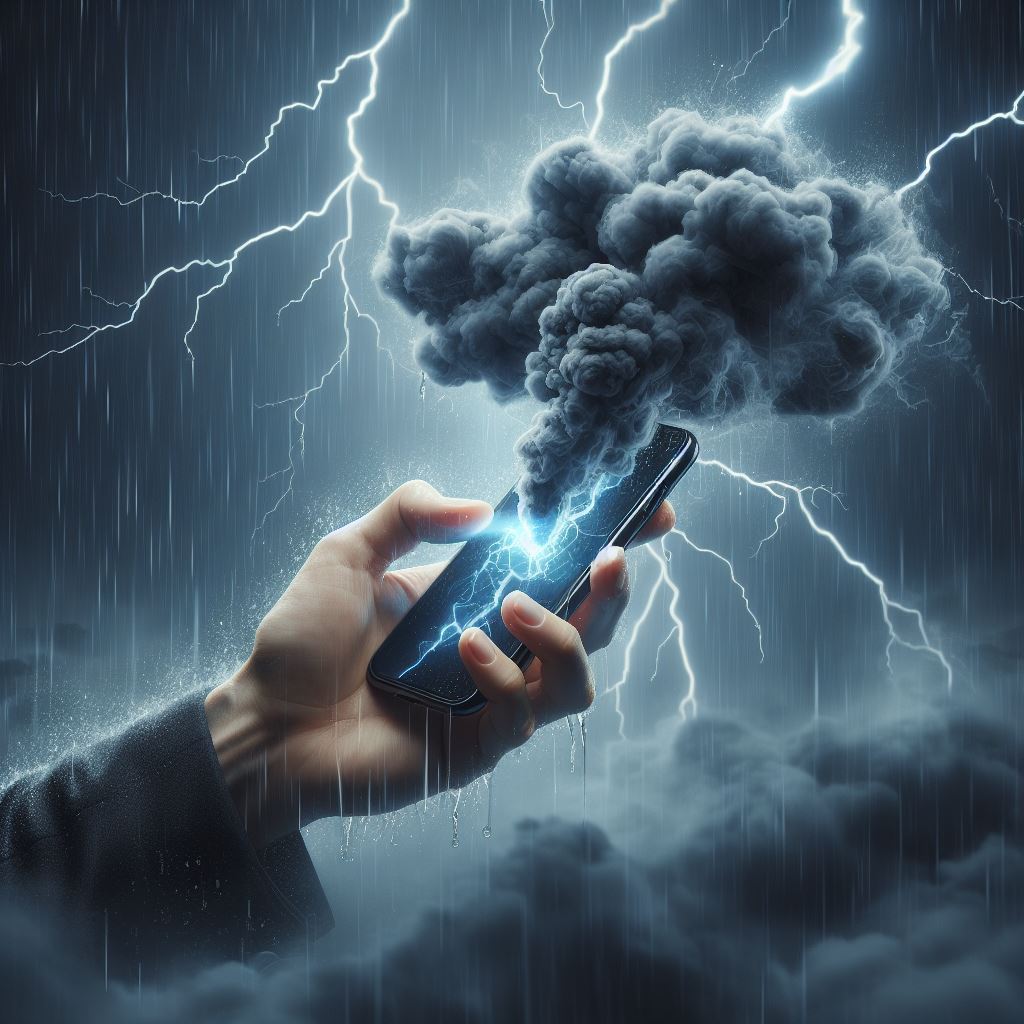 remaja maut disambar petir gara-gara guna handphone dalam rumah