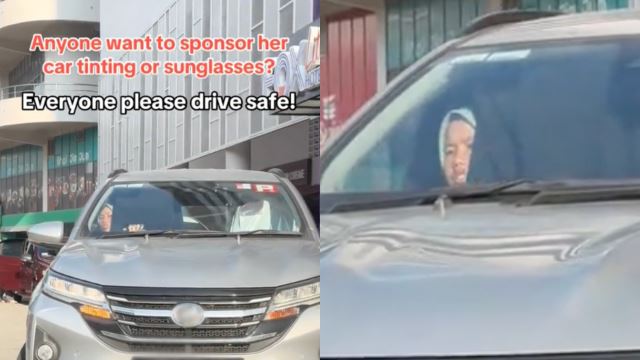 m’sians online stunned as woman in cyberjaya drives with a curtain draped over windscreen