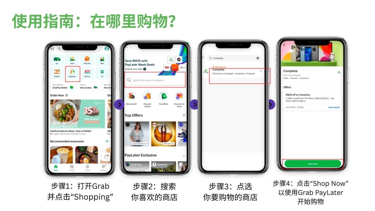 PayLater by Grab购物教学