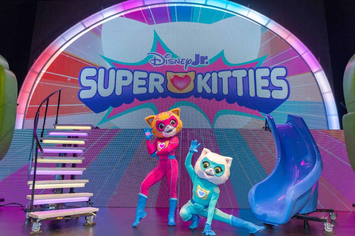 Disney's Super Kitties performing on stage