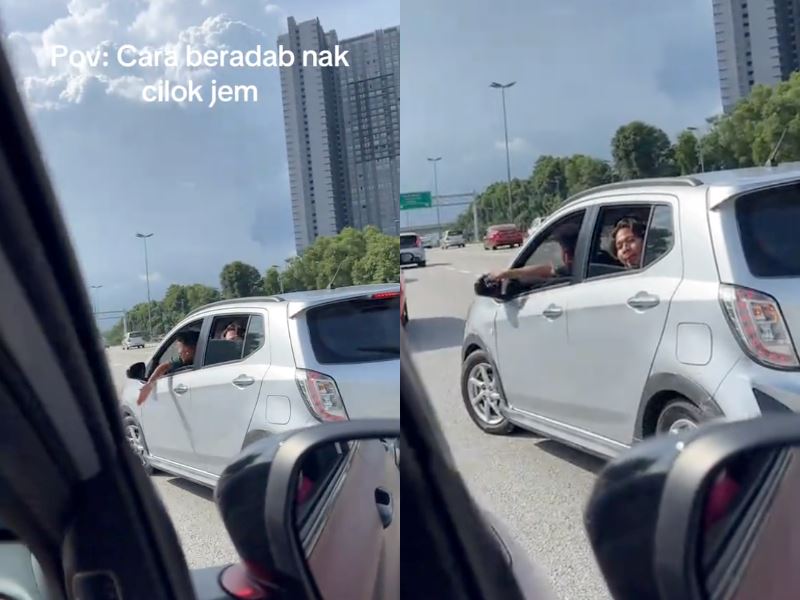young malaysian drivers win hearts online with polite gesture while merging into traffic