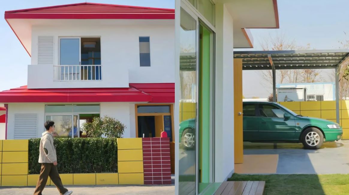 man in china builds life-sized crayon shin-chan house, breathing new life into his hometown