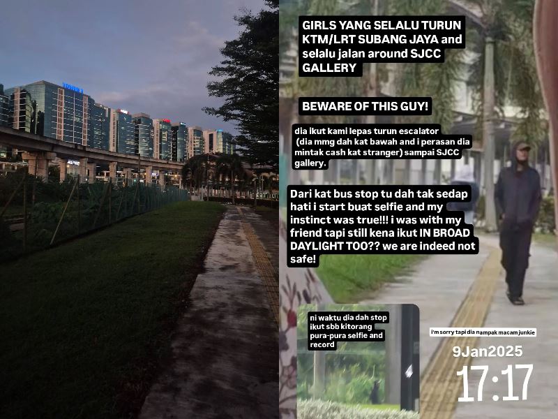 he walked beside us malaysian woman details disturbing incident of being followed at subang lrt
