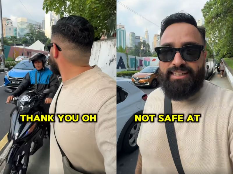 tourist nearly hit by motorcyclists on kl footpath asks: “is this normal in malaysia?