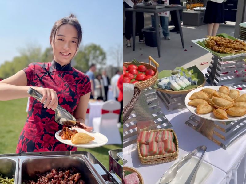 malaysian chef in china serves nasi lemak & teh tarik at chinese wedding