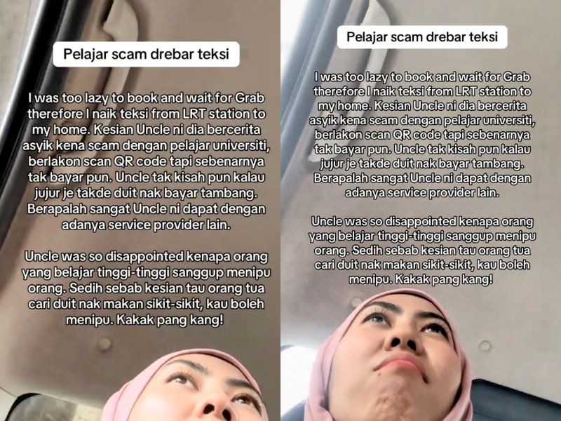 m’sian speaks out after elderly taxi driver is repeatedly cheated by students faking qr payments