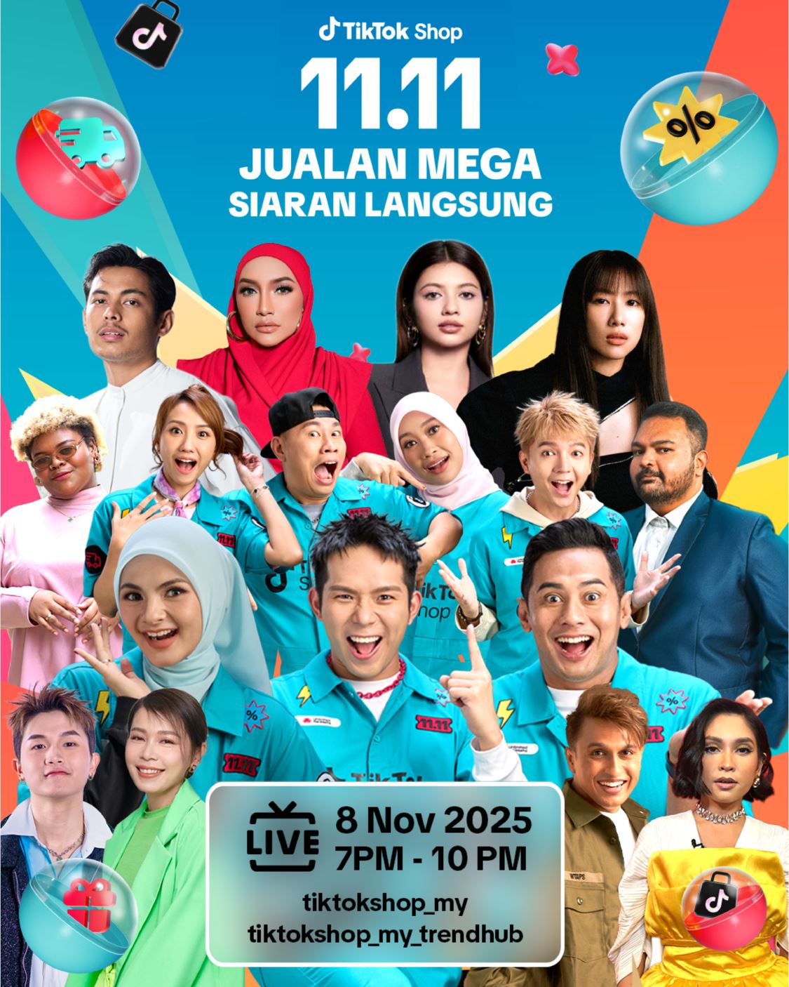 Ziana Zain di TikTok Shop 11.11 Jualan Mega Karnival