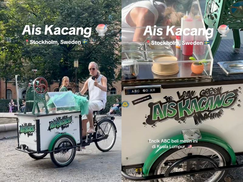 rm28 ais kacang bike stall pops up in sweden, m'sians online amused!