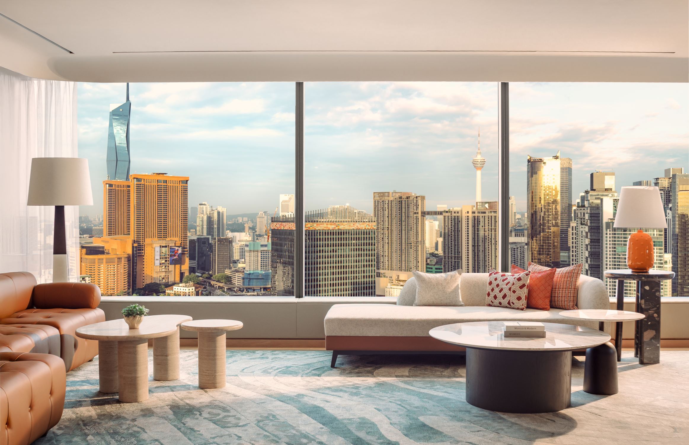 Living room in the presidential suite of Kimpton Naluria Kuala Lumpur hotel in TRX