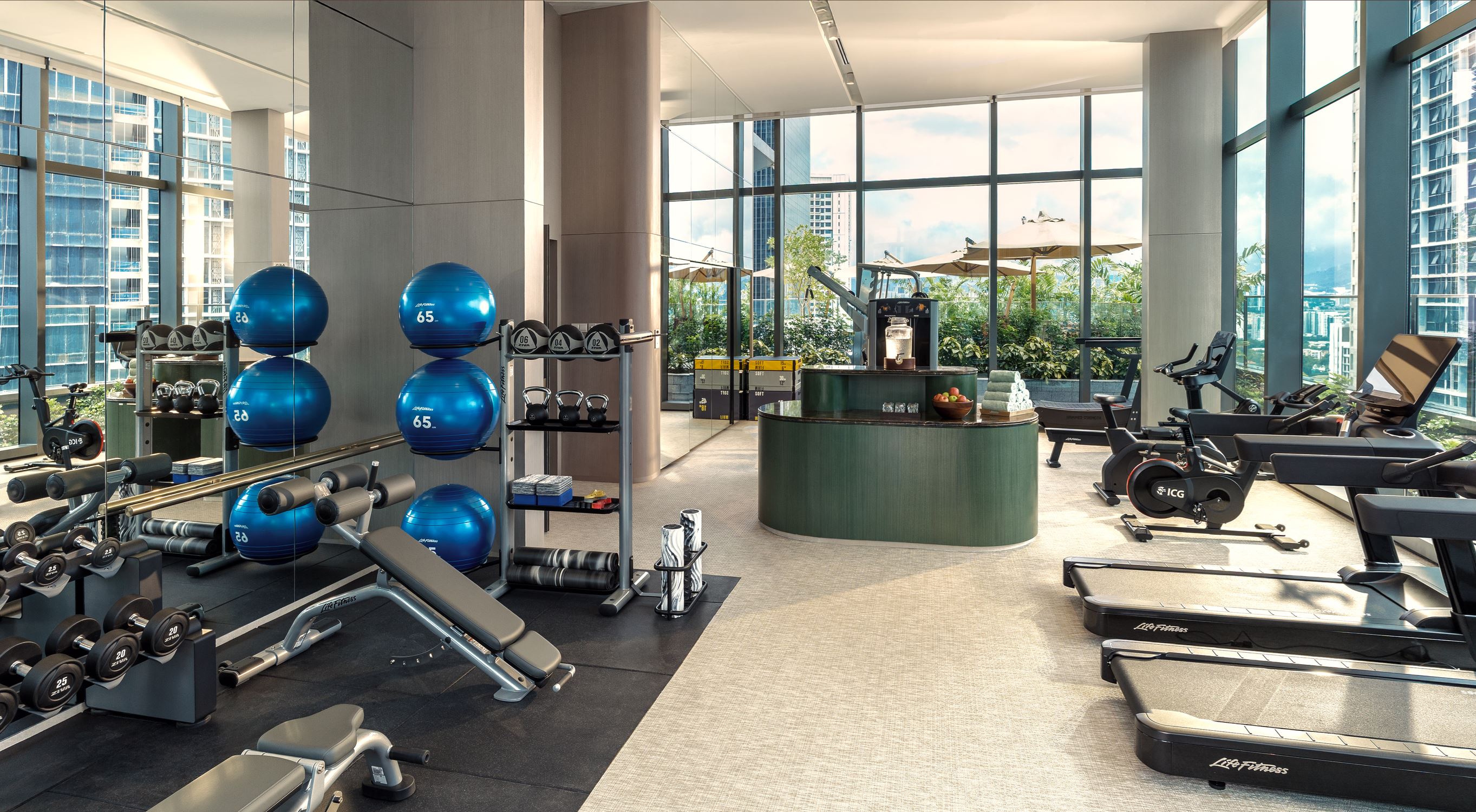 Inside view of Pulse, the fitness centre and gym at Kimpton Naluria Kuala Lumpur hotel in TRX