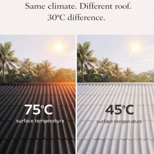 salah pilih warna bumbung, haba dalam rumah naik 30%!